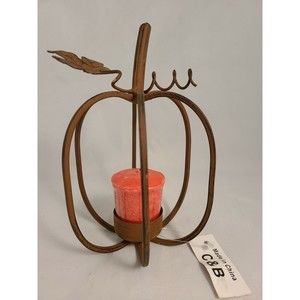 Metal Pumpkin Votive Candle Holder
